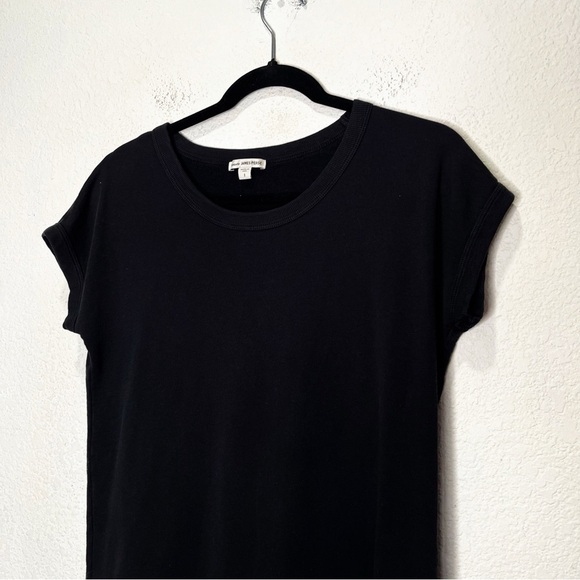 James Perse Standard Shirt Dress Black Sz 1 - Picture 2 of 9